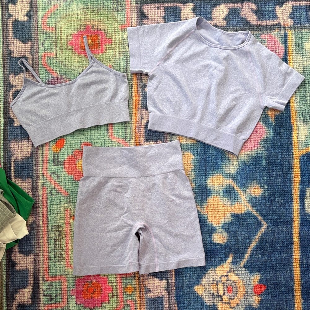 3 Piece Light Purple Activewear Set